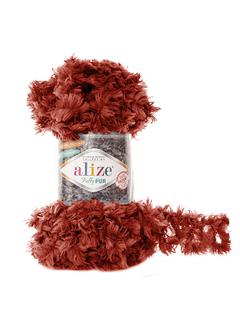 Προεσκόπιση είδους: Μάλλινο Νήμα Γούνα | Πλέξιμο με τα Χέρια | Puffy Fur - Alize | Κόκκινο Κεραμιδί _ 6118